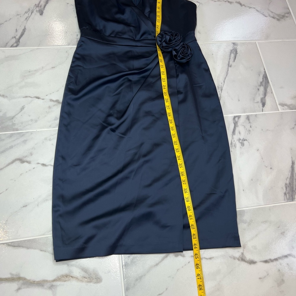 Maggy London silk  Navy blue dress - Picture 8 of 13